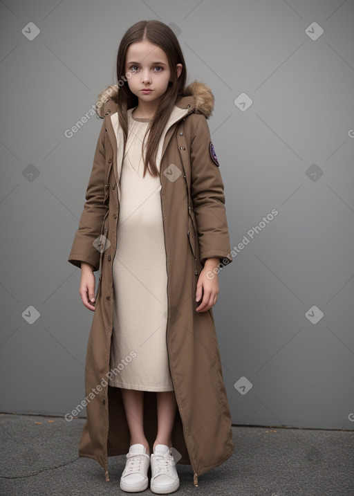 Child female with  brown hair