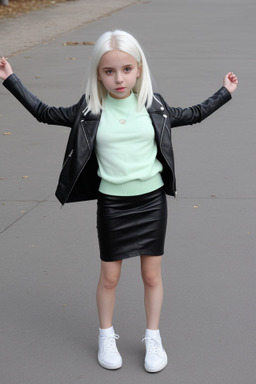 Serbian child girl with  white hair