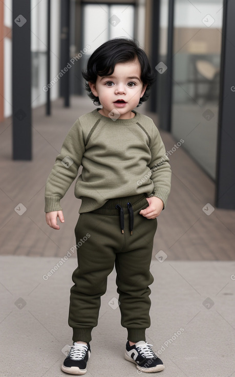 Dutch infant boy with  black hair