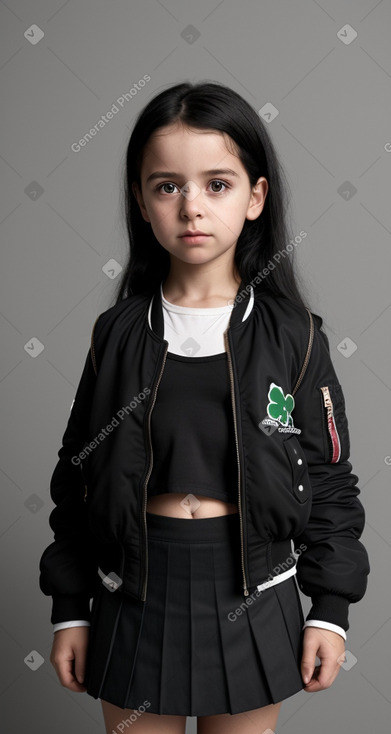 Irish child female with  black hair