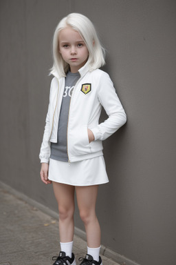 Belgian child girl with  white hair