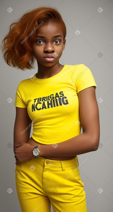 Nigerian teenager girl with  ginger hair