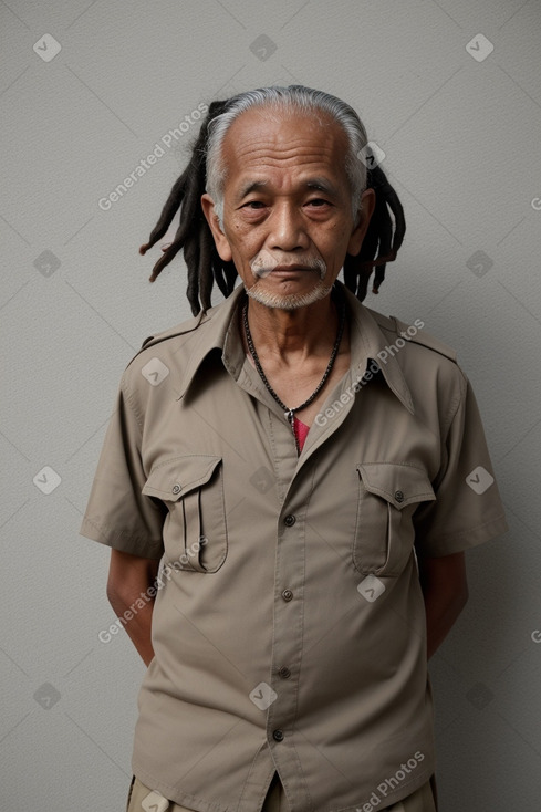 Nepalese elderly male with  black hair