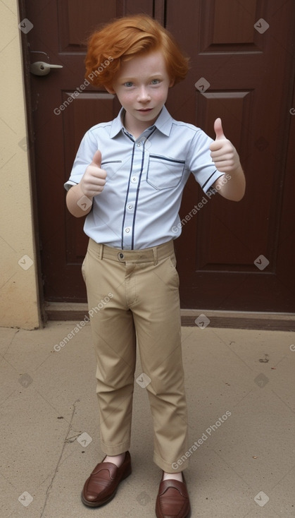 Zambian child boy with  ginger hair