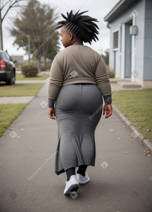 Jamaican child girl with  gray hair