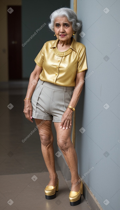 Omani elderly female with  gray hair