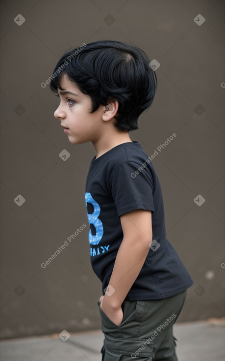 Georgian child boy with  black hair