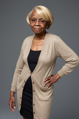 African american elderly female with  blonde hair