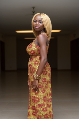 Nigerian 45 years female with  blonde hair