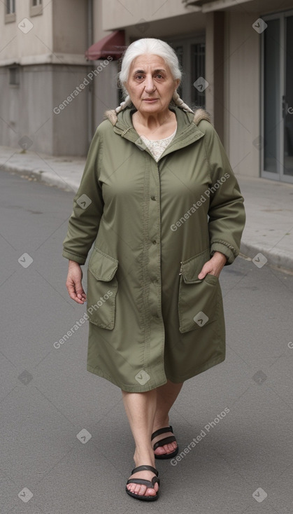 Lebanese elderly female with  white hair