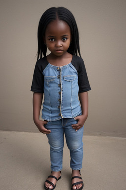 African child female with  black hair