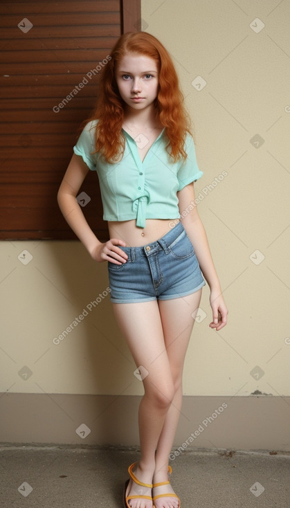 Brazilian teenager girl with  ginger hair