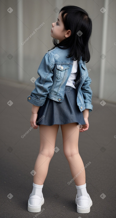 Italian infant girl with  black hair