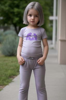 Macedonian infant girl with  gray hair