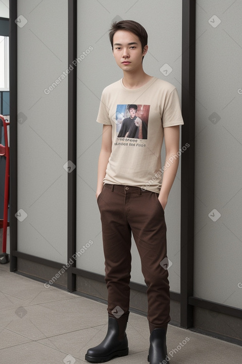 Taiwanese young adult male with  brown hair