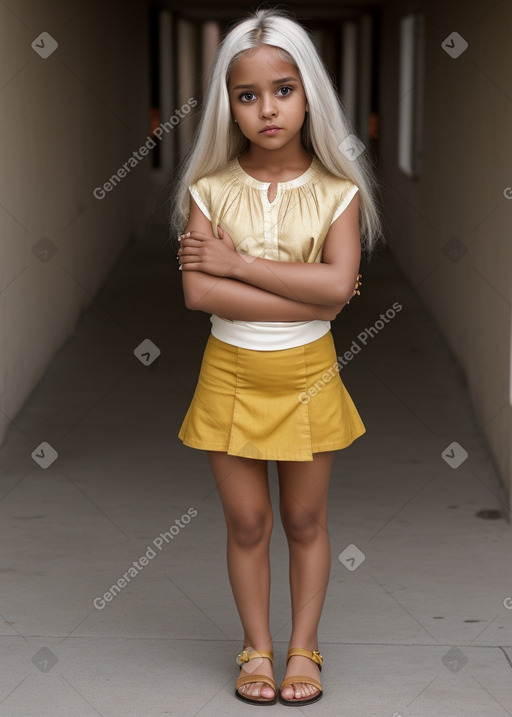 Child female with  white hair