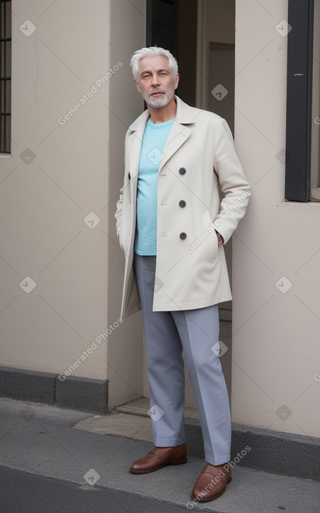 South african middle-aged male with  white hair