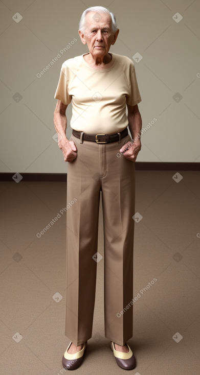 American elderly male with  brown hair