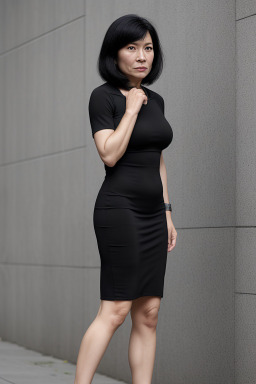 Taiwanese middle-aged female with  black hair