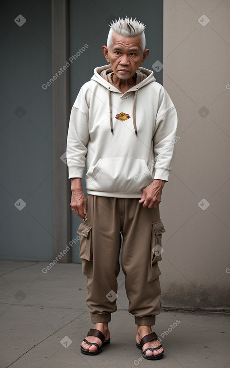 Indonesian elderly male with  white hair