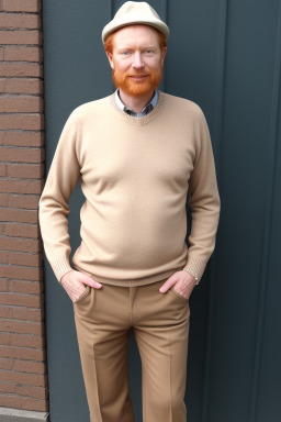 Belgian 45 years male with  ginger hair