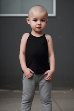 New zealand infant girl with  gray hair