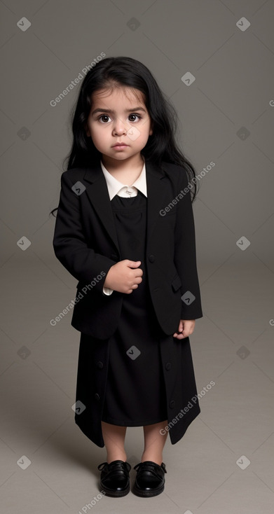 Mexican infant girl with  black hair