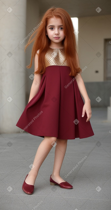 Qatari child girl with  ginger hair