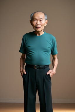 Vietnamese elderly male with  black hair