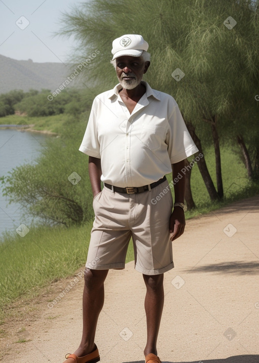 Sudanese 45 years male with  white hair