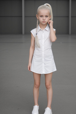 Slovak child girl with  white hair