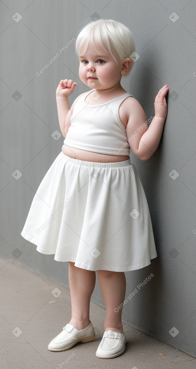 Dutch infant girl with  white hair