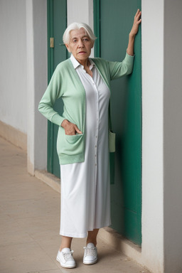 Moroccan elderly female with  white hair