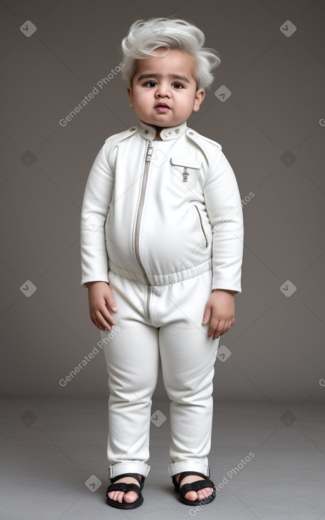 Saudi arabian infant boy with  white hair