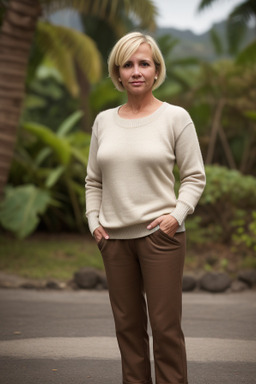 Costa rican 45 years female with  blonde hair