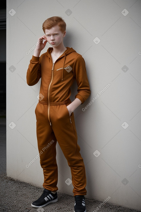 Finnish teenager boy with  ginger hair