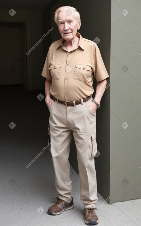 Elderly male with  ginger hair