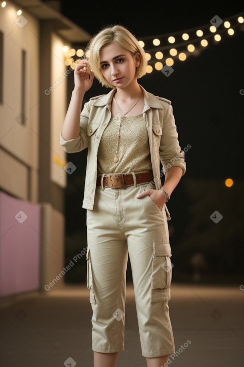 Armenian young adult female with  blonde hair