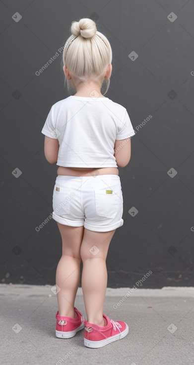 Syrian child girl with  white hair