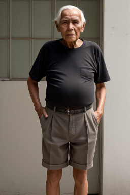 Bolivian elderly male with  black hair