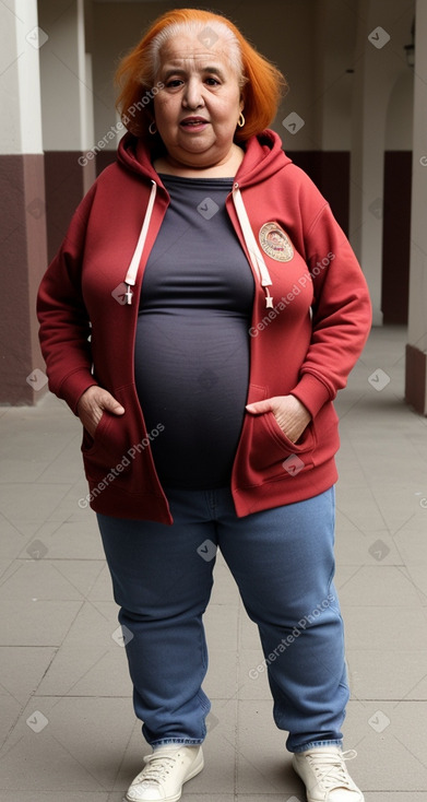 Moroccan elderly female with  ginger hair