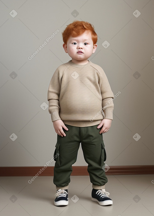 Indonesian infant boy with  ginger hair