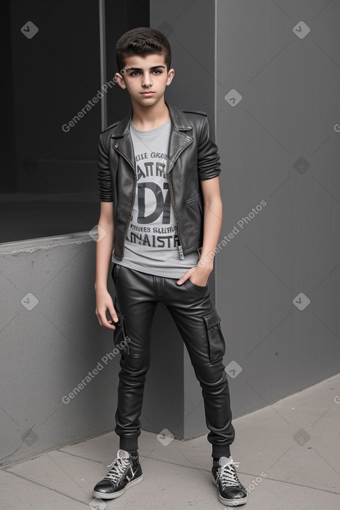 Syrian teenager boy with  gray hair