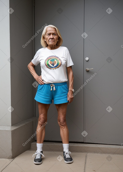 Bolivian elderly female with  blonde hair