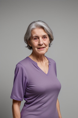 New zealand elderly female with  gray hair