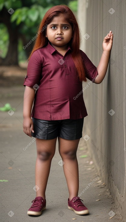 Bangladeshi child girl with  ginger hair