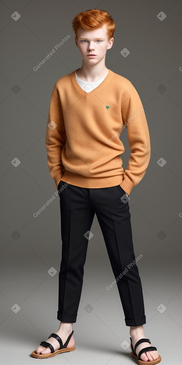 Slovenian teenager boy with  ginger hair