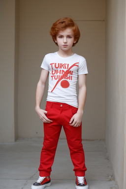 Turkish child boy with  ginger hair