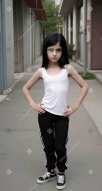 Bulgarian child girl with  black hair