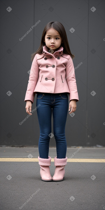 Malaysian child girl with  brown hair